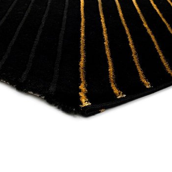 Alfombras Polipropileno HEAT-SET + Poliéster Alfombra geométrica dorada 01 120x170